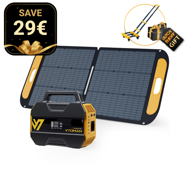 VTOMAN FlashSpeed 300 Tragbares Kraftwerk with 110W Solar Panel