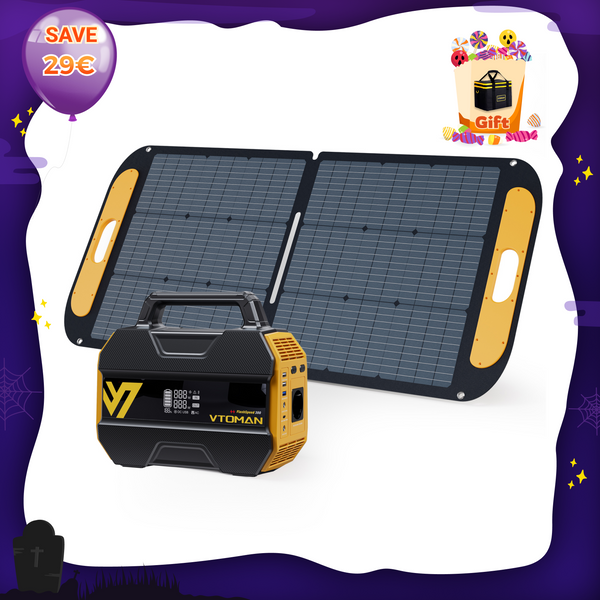 VTOMAN FlashSpeed 300 Tragbares Kraftwerk with 110W Solar Panel