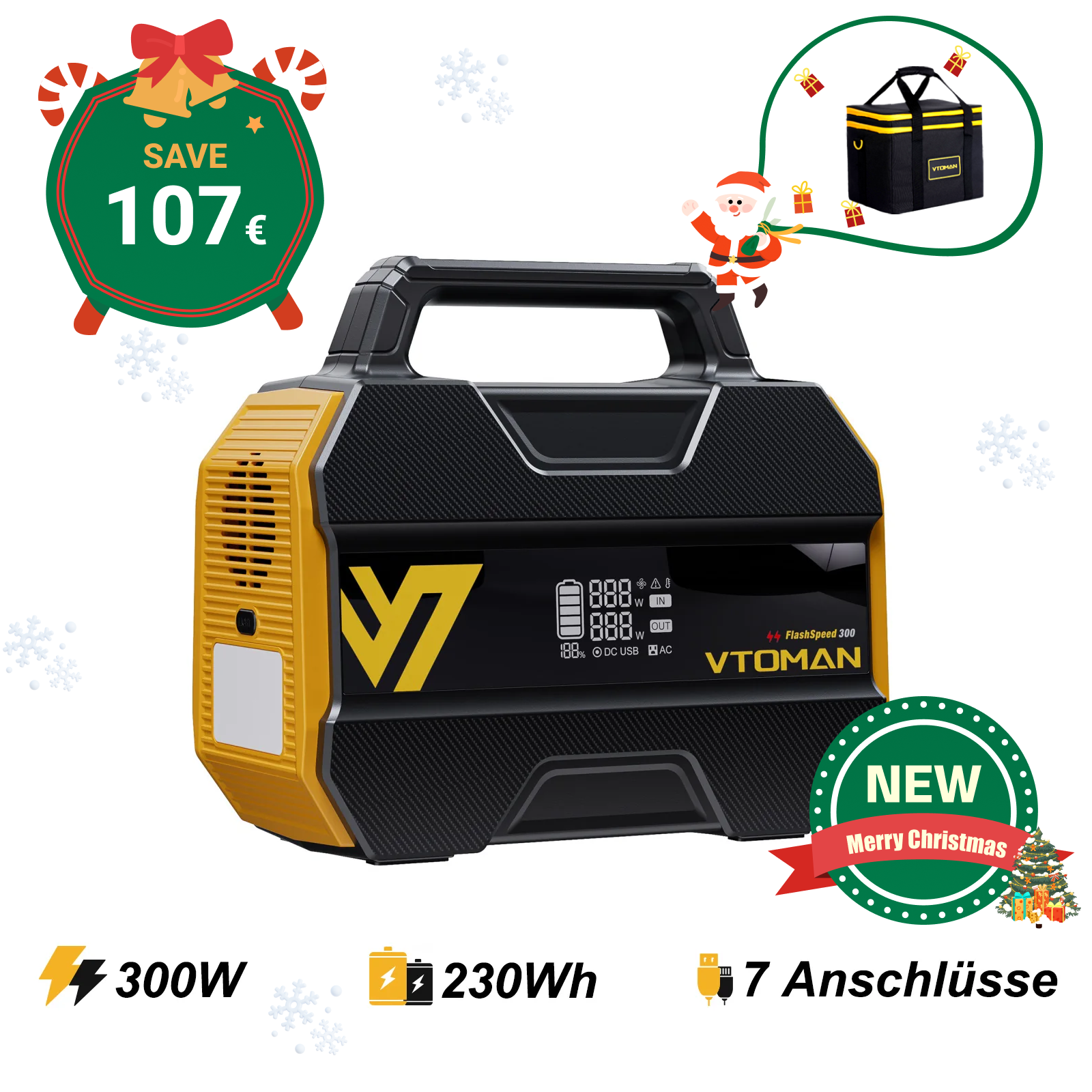 VTOMAN FlashSpeed 300 Tragbare Powerstation