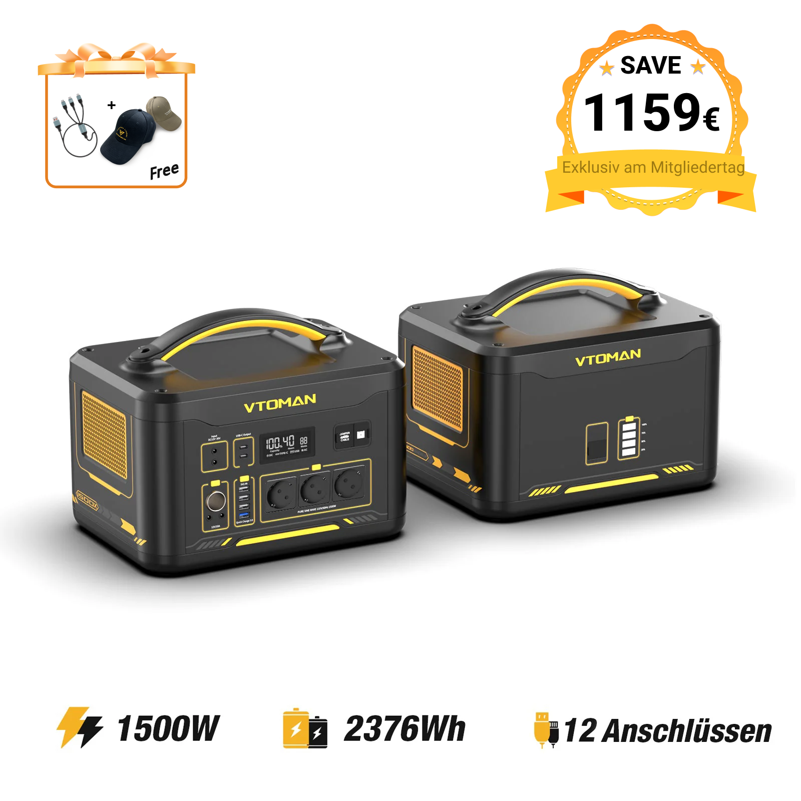 VTOMAN Jump 1500X Tragbare Powerstation