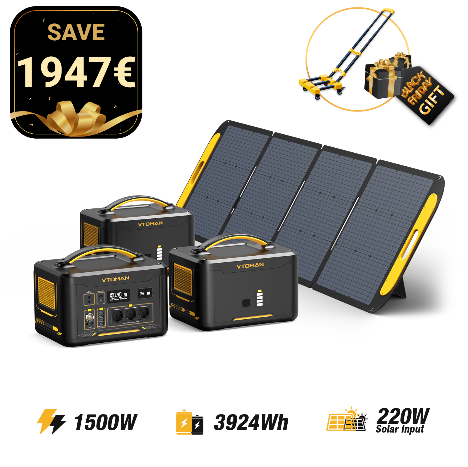 Jump 1500W/3924Wh 220W Solargenerator