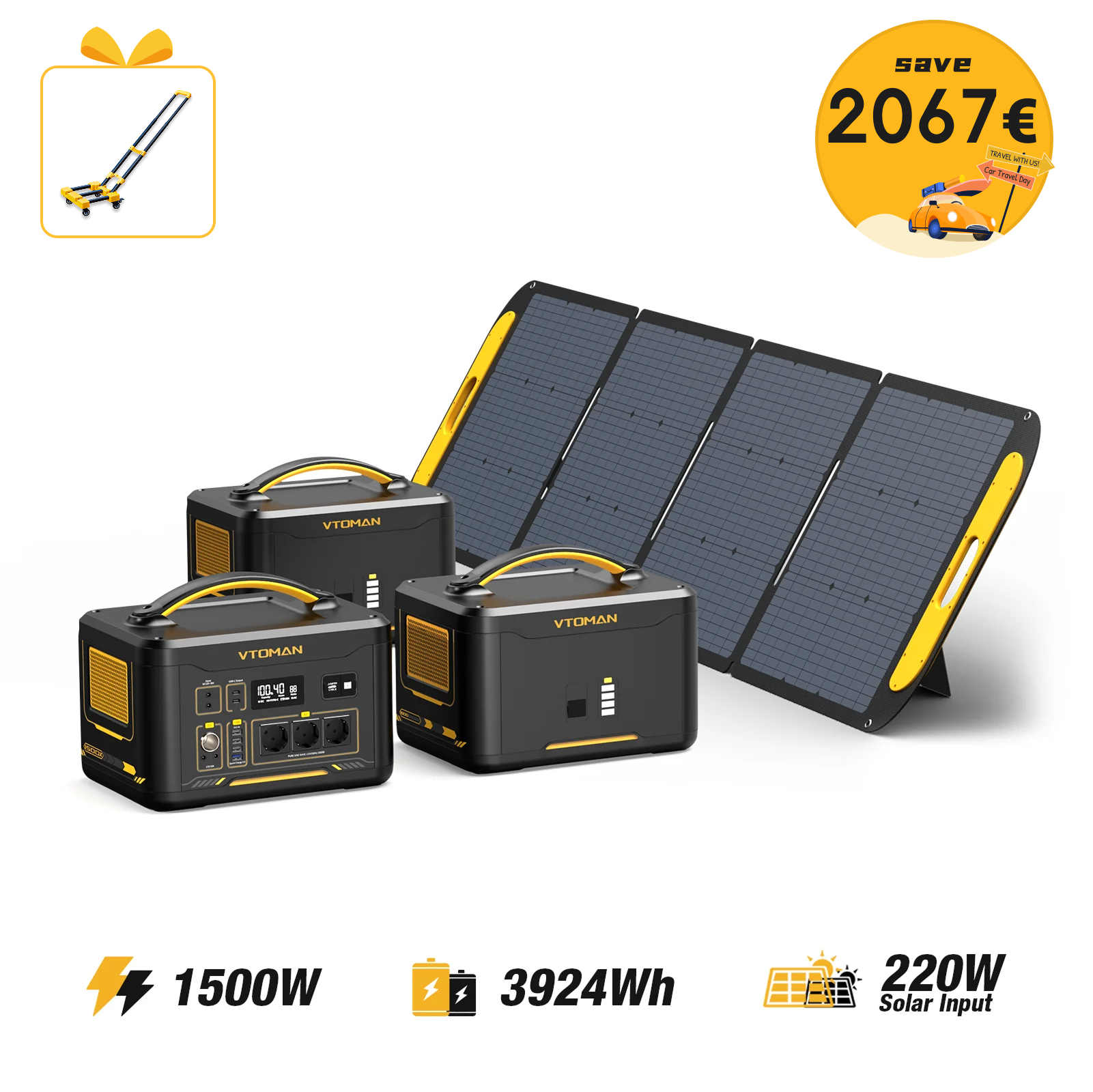 Jump 1500W/3924Wh 220W Solargenerator