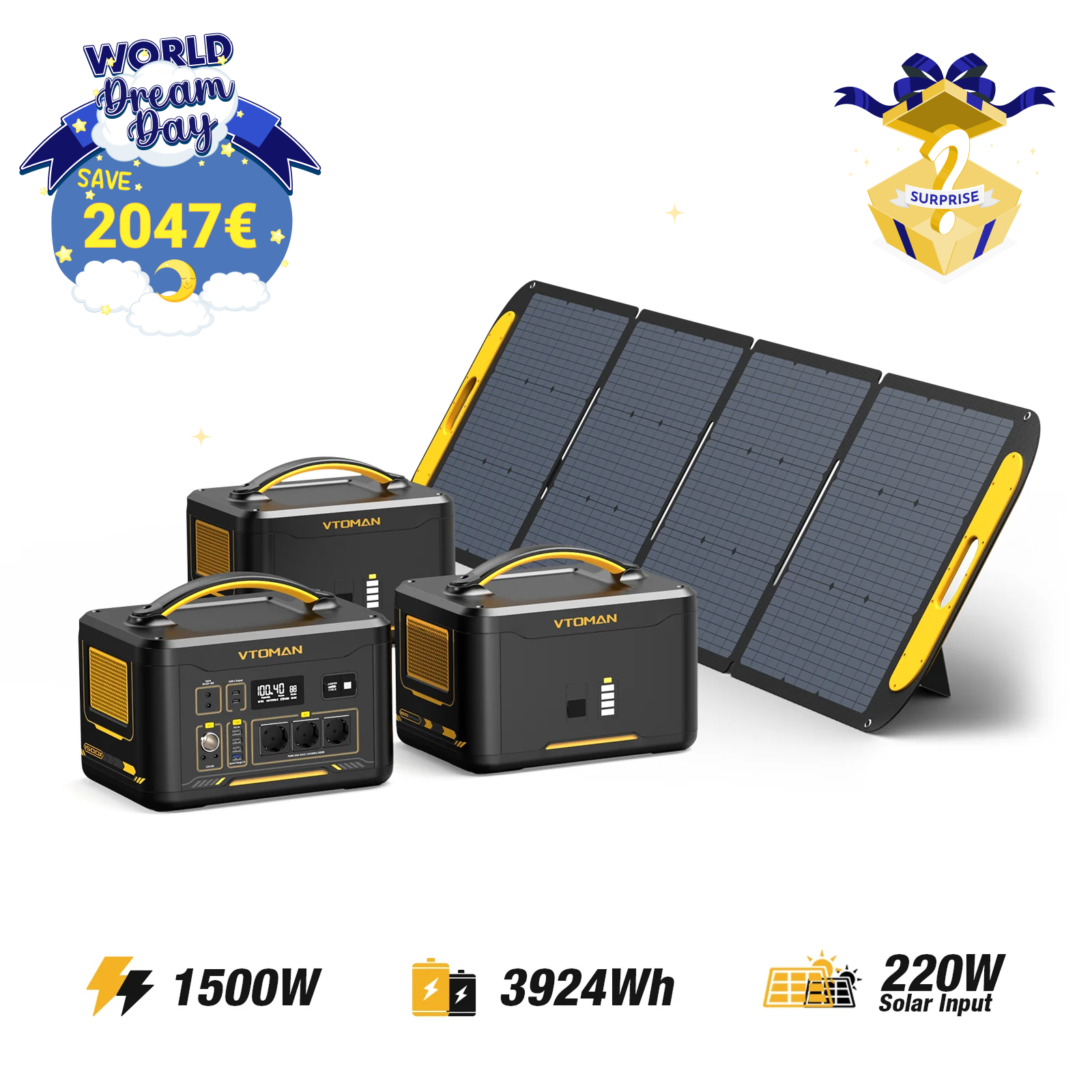 Jump 1500W/3924Wh 220W Solargenerator