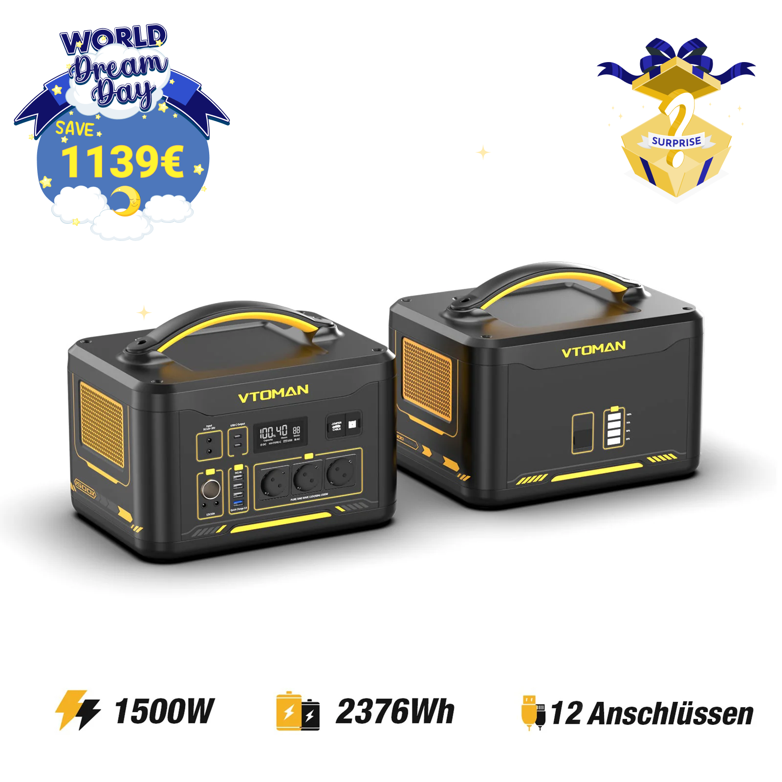 VTOMAN Jump 1548Wh Zusatzbatterie