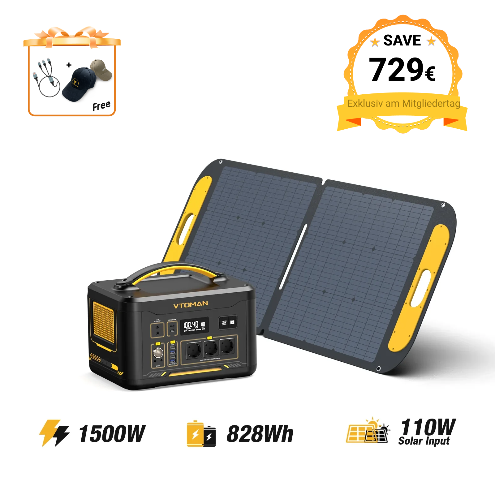 VTOMAN Jump 1500X Tragbare Powerstation