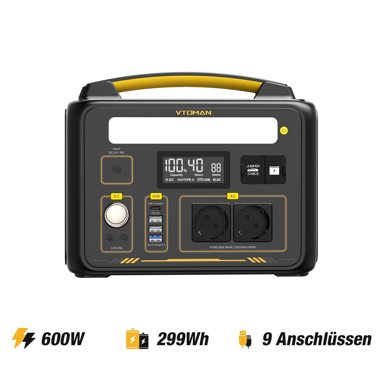 VTOMAN Jump 600X Tragbare Powerstation