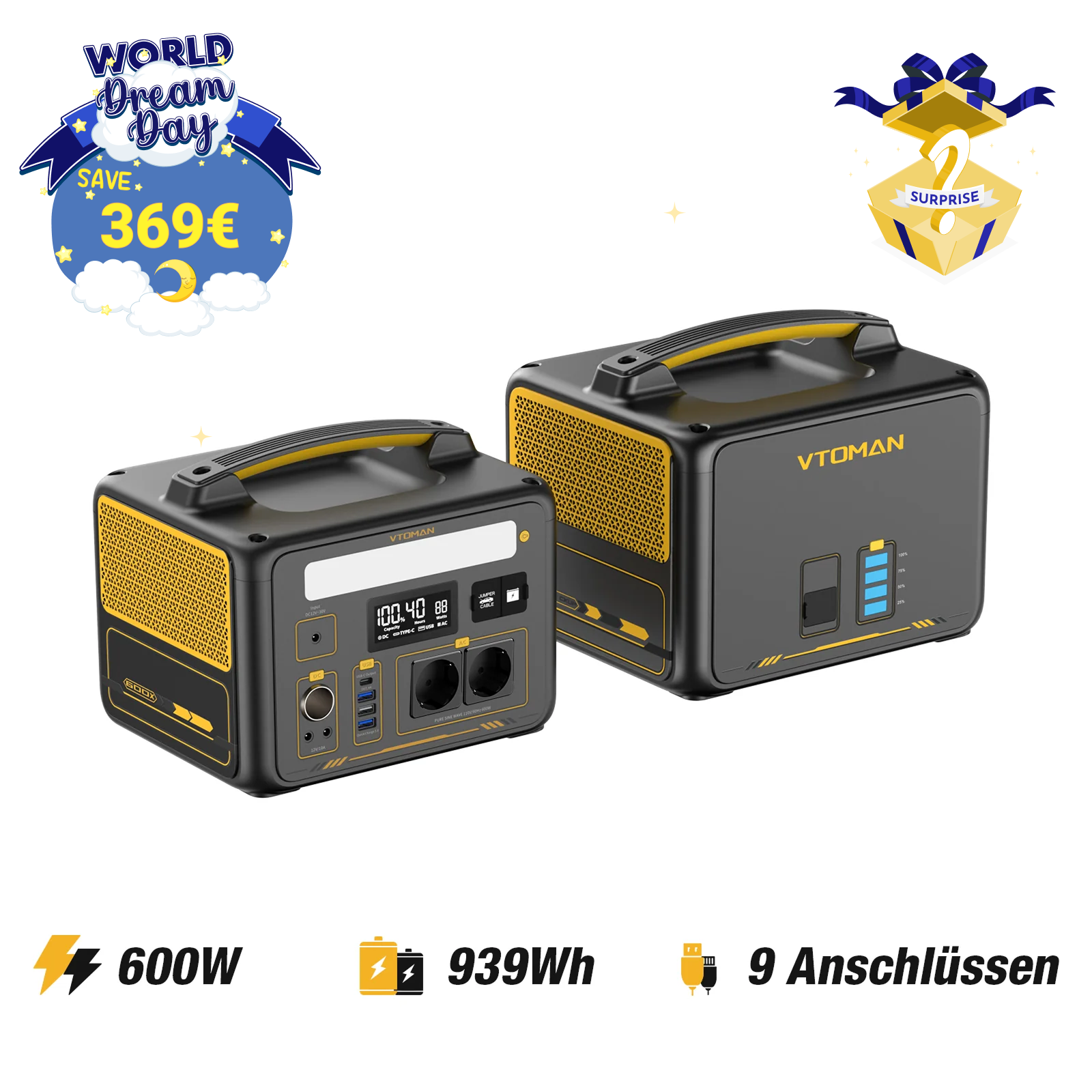 VTOMAN 640Wh Zusatzbatterie