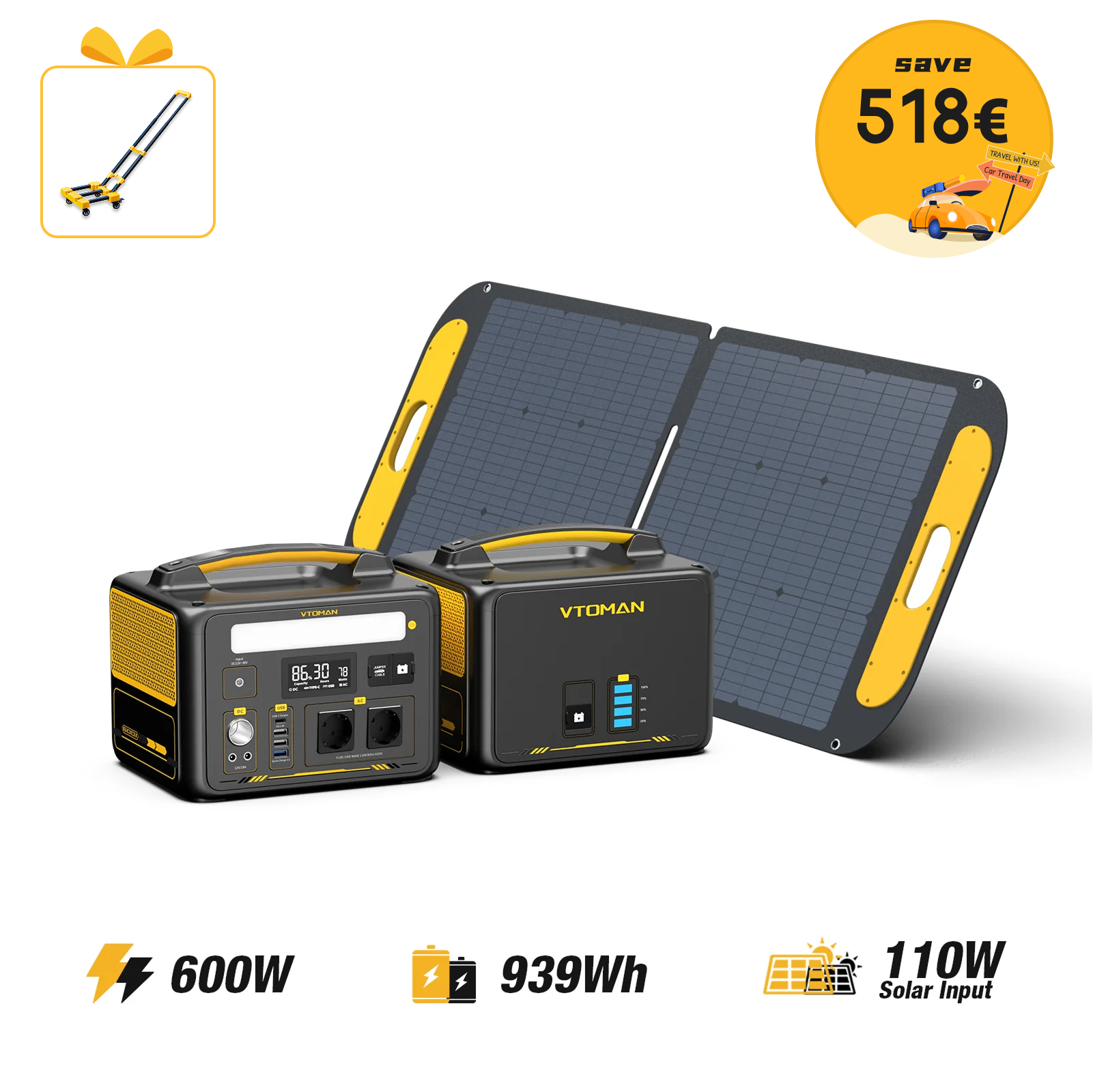 Jump 600X/939Wh 110W Solarpanel