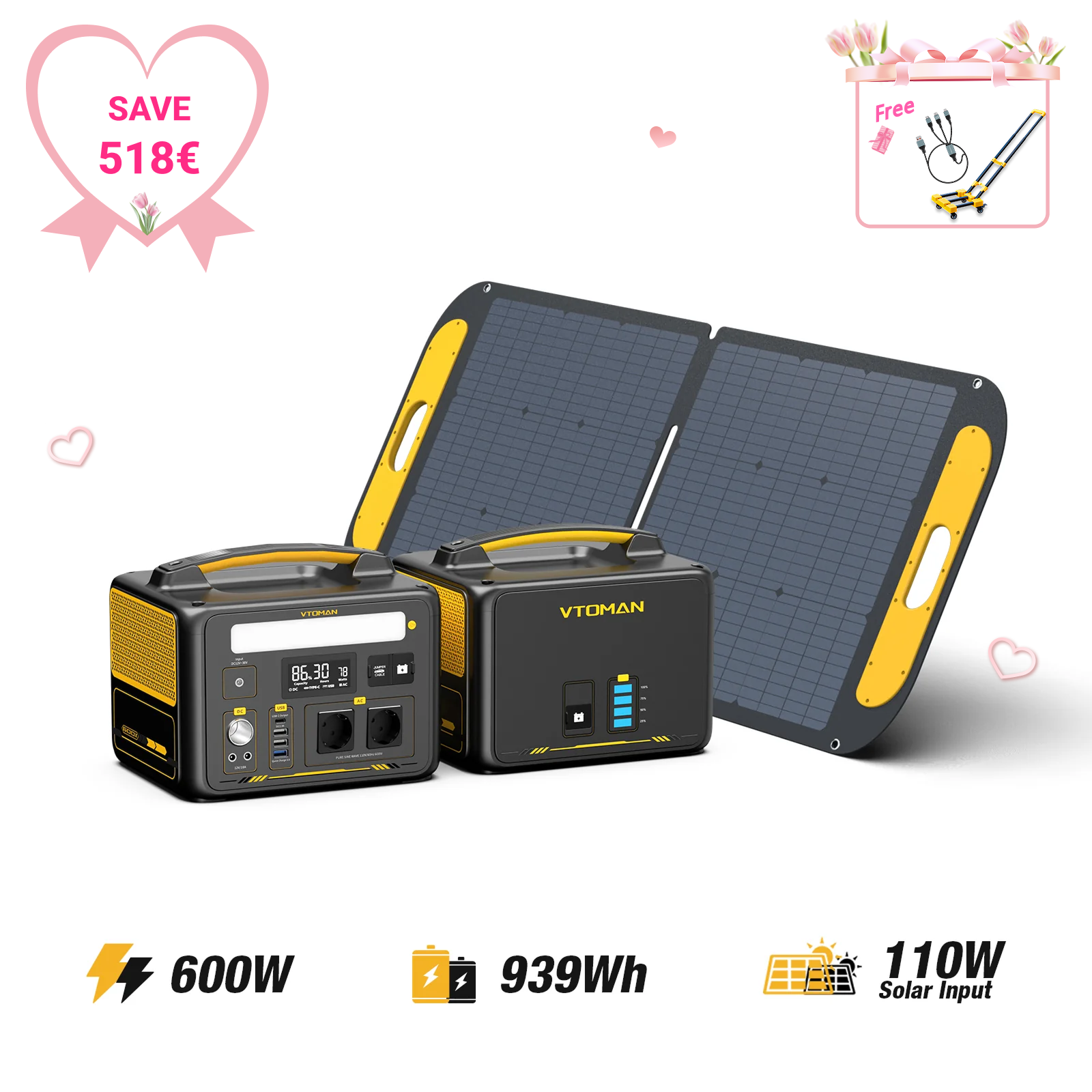 Jump 600X/939Wh 110W Solarpanel