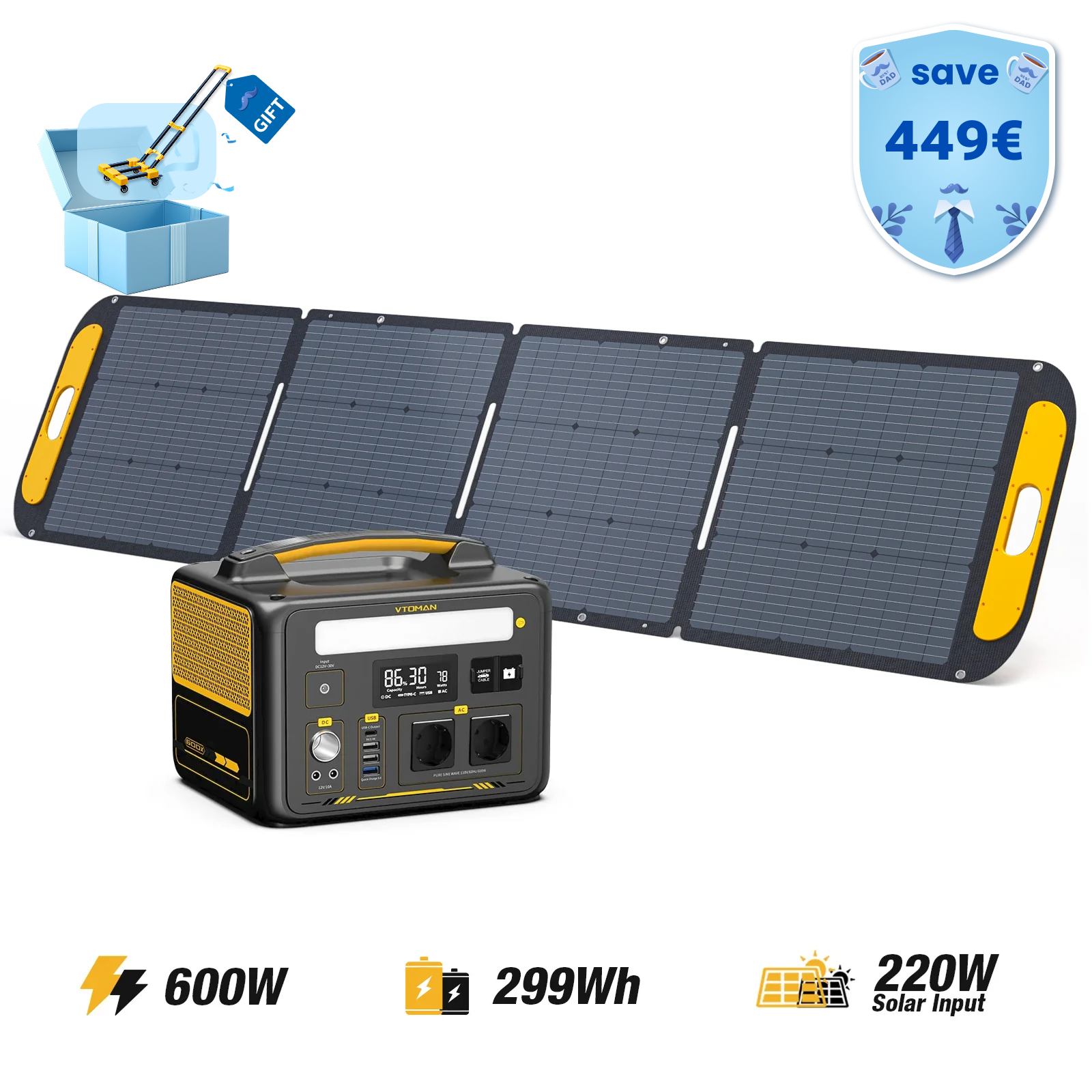 VTOMAN Jump 600X Tragbare Powerstation