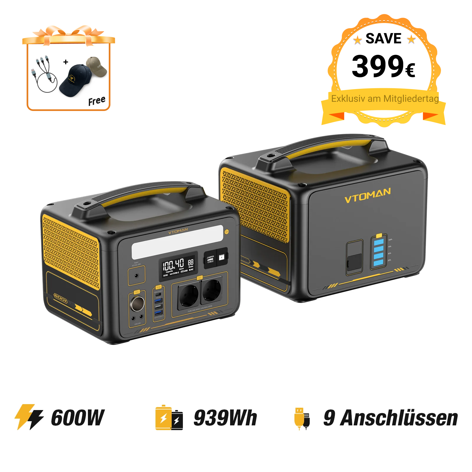 VTOMAN 640Wh Zusatzbatterie