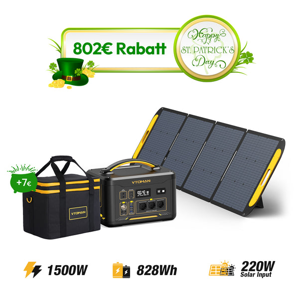 Jump 1500W/828Wh 220W Solargenerator mit Tragetasche