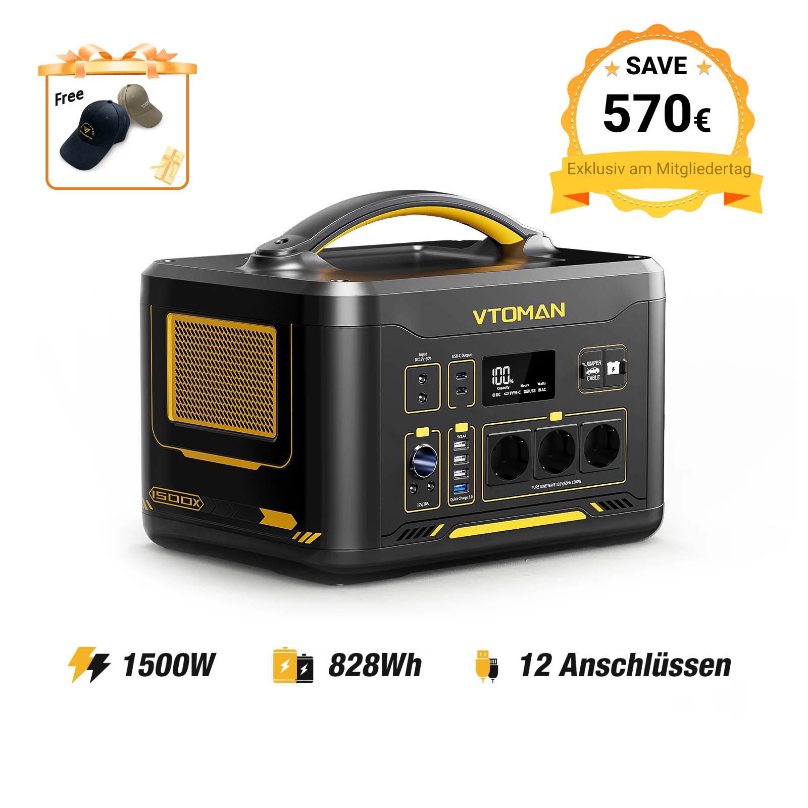 VTOMAN Jump 1500X Tragbare Powerstation