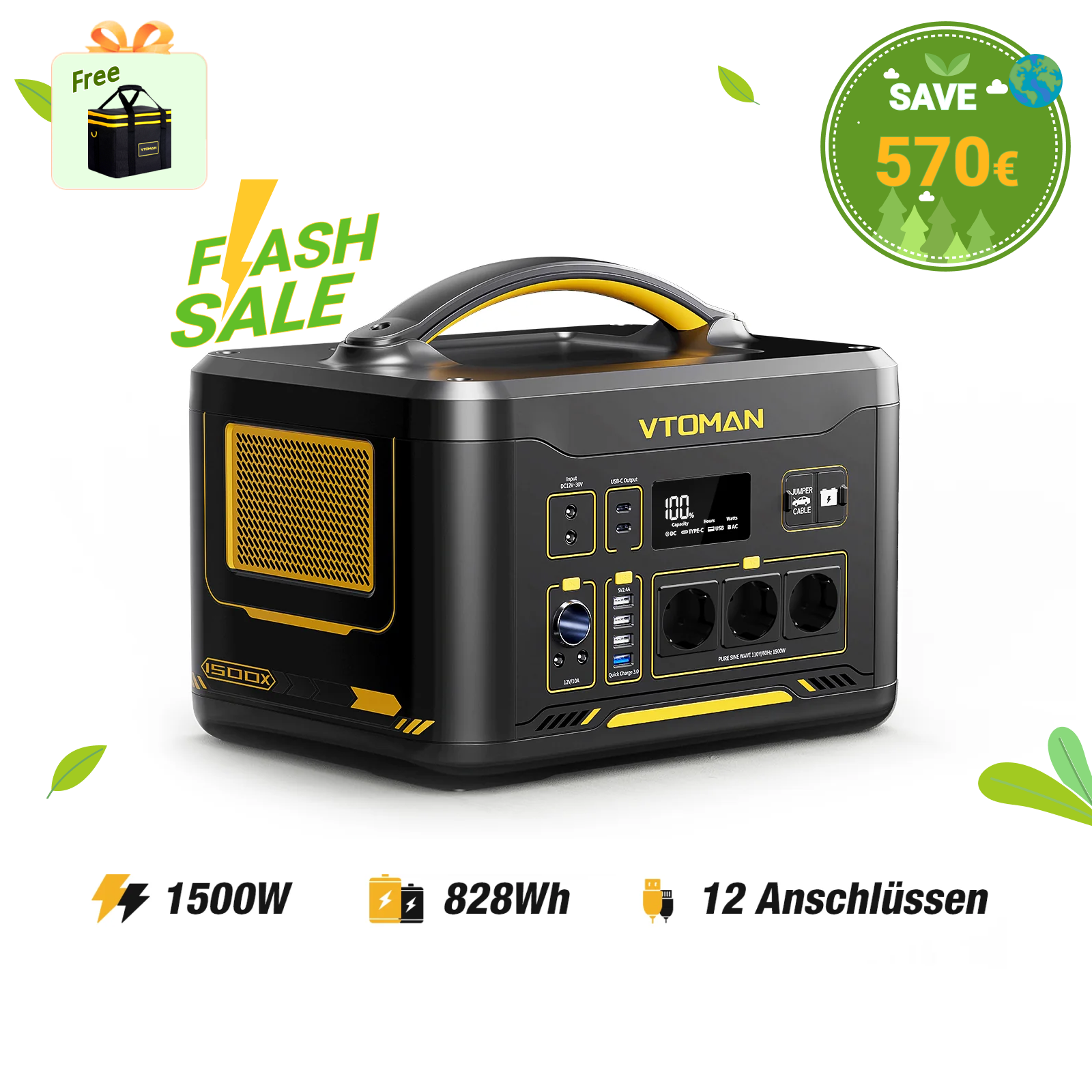 VTOMAN Jump 1500X Tragbare Powerstation