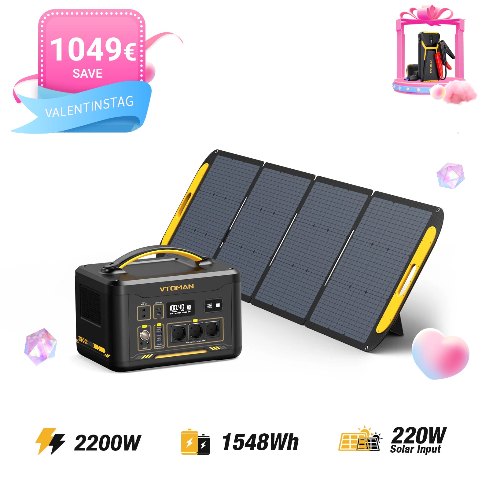 Jump 2200W/1548Wh 220W Solargenerator