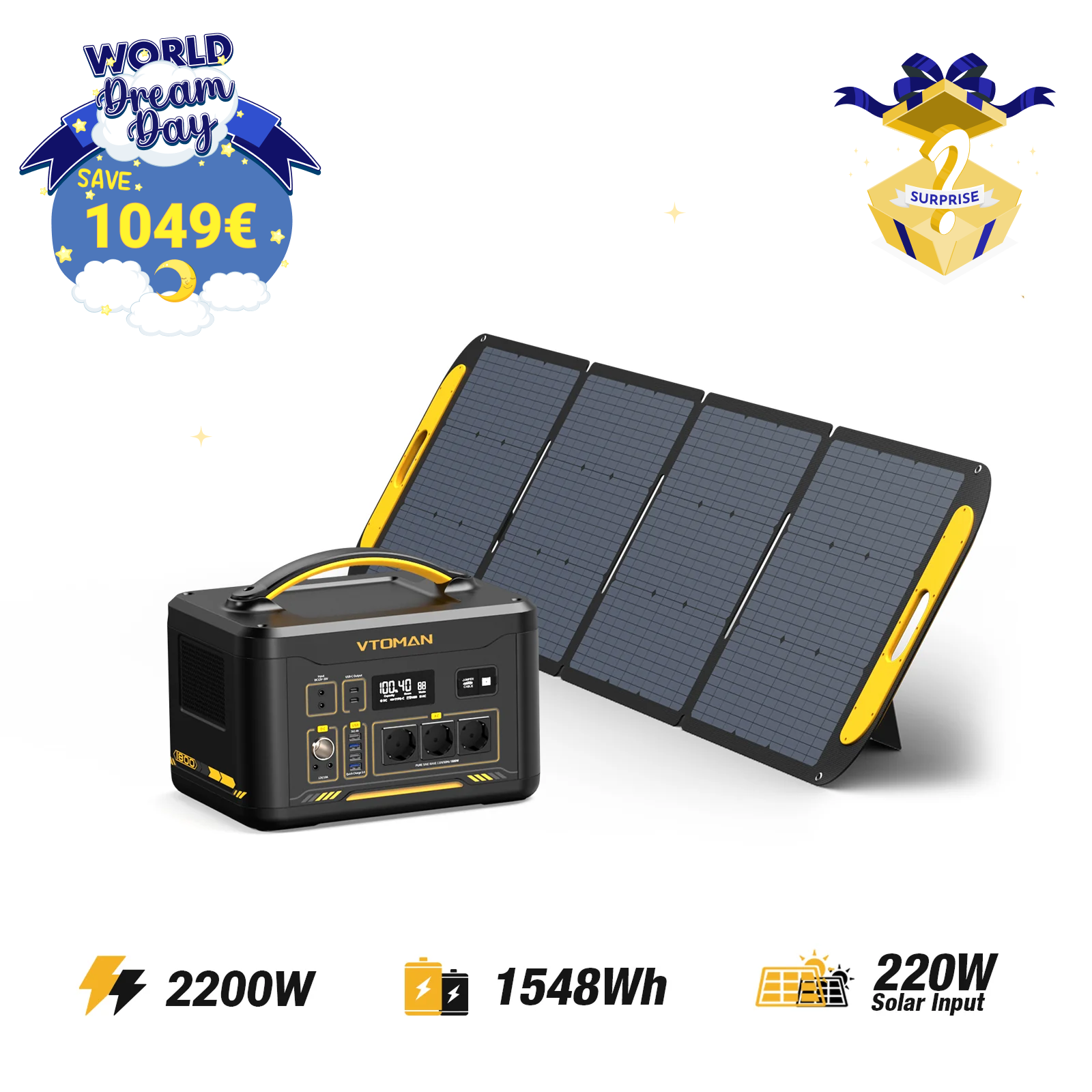 Jump 2200W/1548Wh 220W Solargenerator