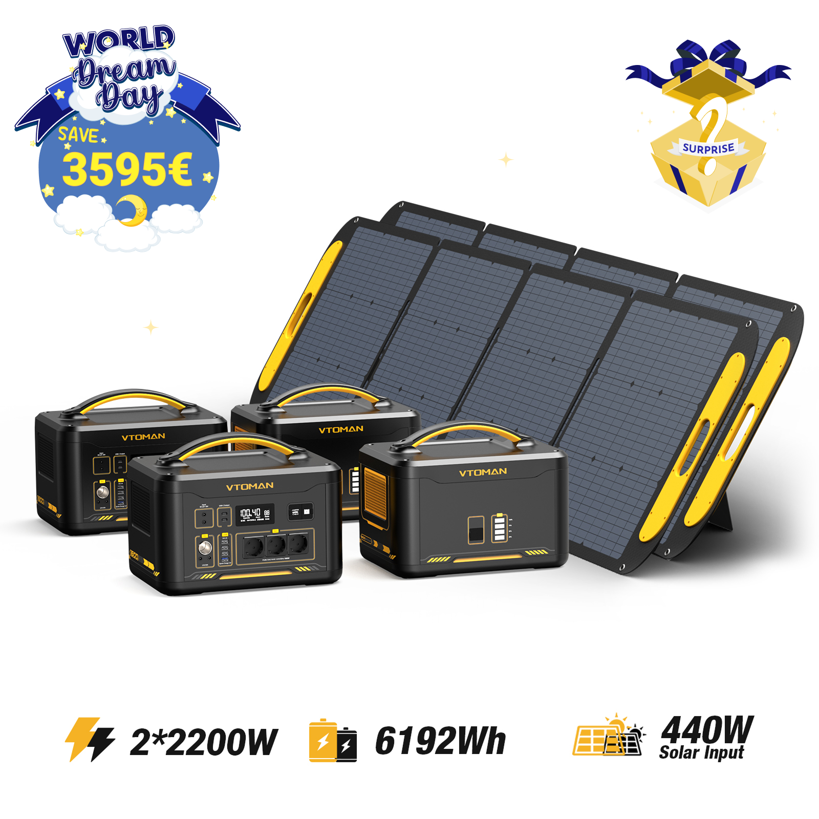 Jump 2200W/6192Wh 440W Solargenerator