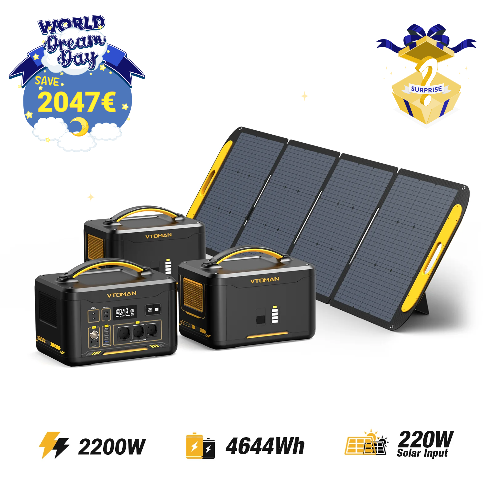 Jump 2200W/4644Wh 220W Solargenerator