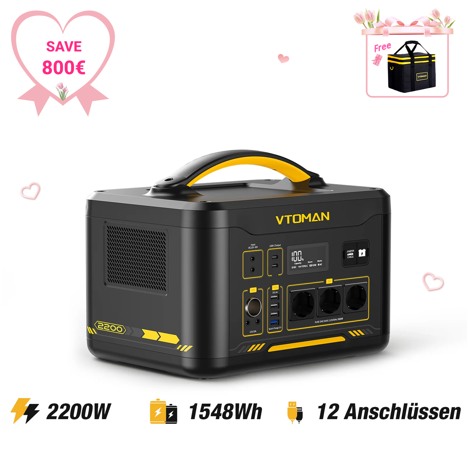 VTOMAN Jump 2200 Tragbare Powerstation