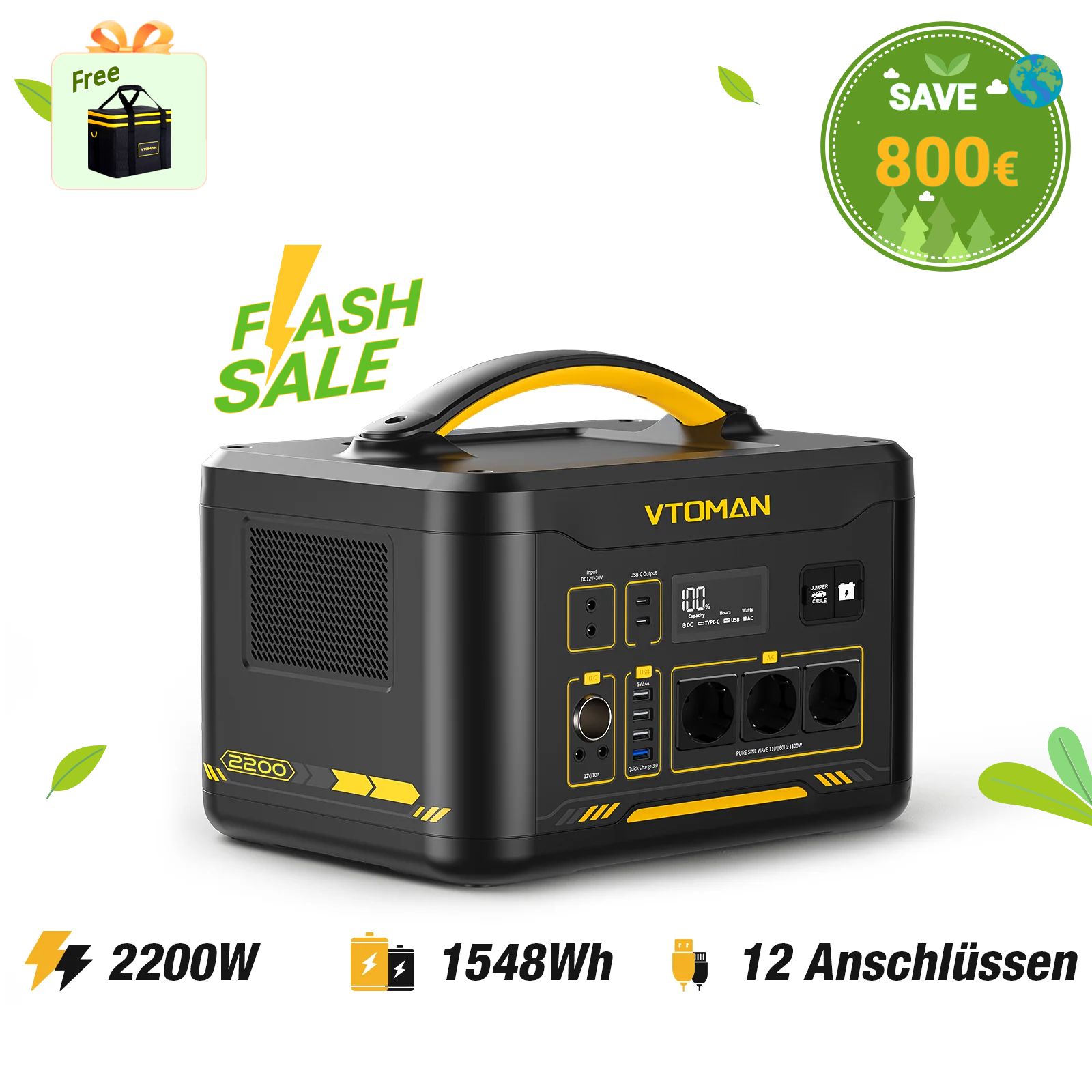 VTOMAN Jump 2200 Tragbare Powerstation
