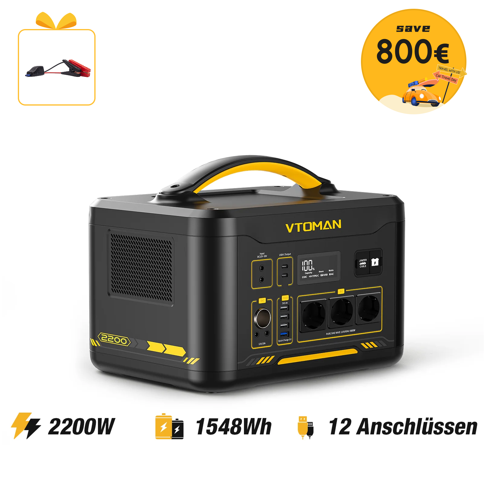 VTOMAN Jump 2200 Tragbare Powerstation