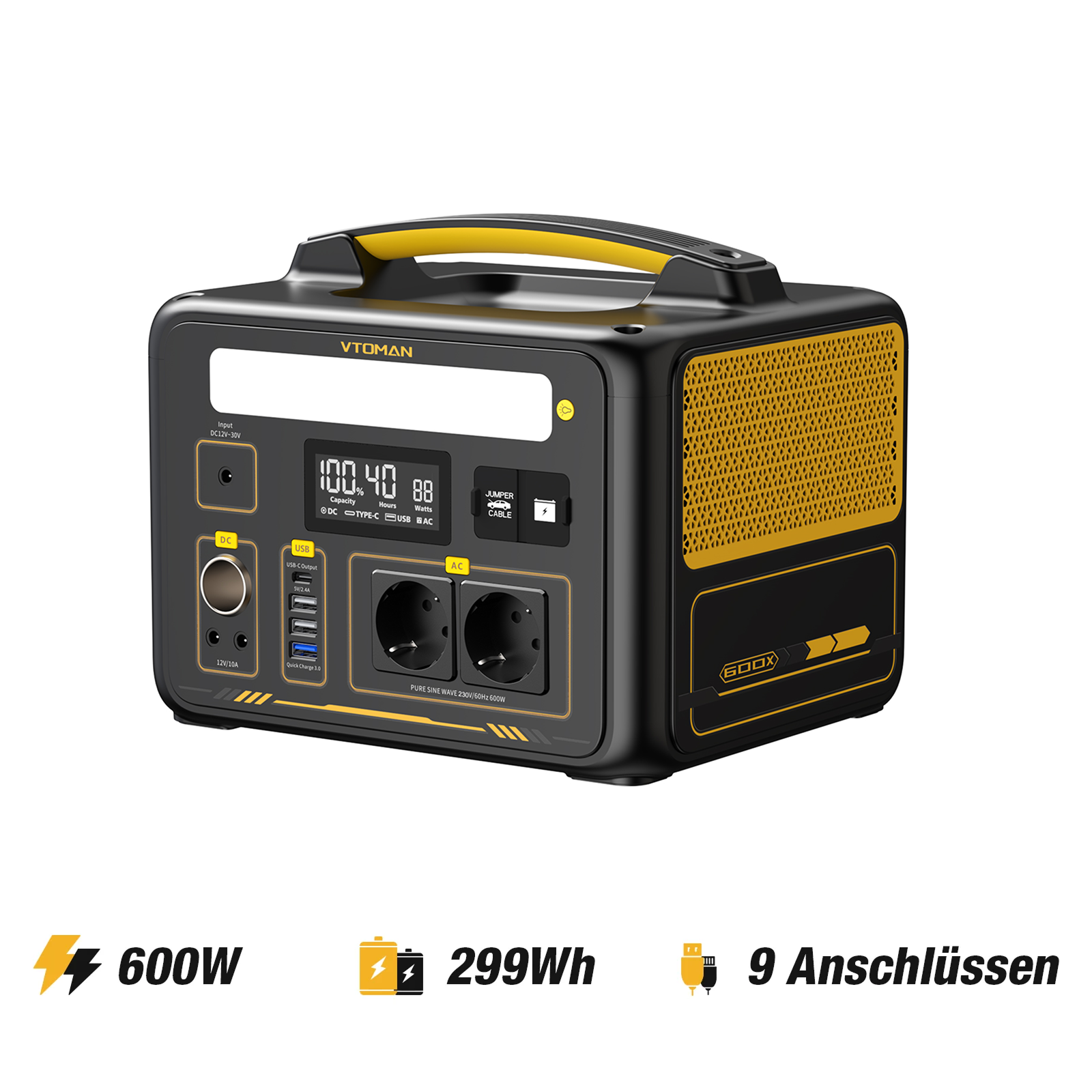 VTOMAN Jump 600X Tragbare Powerstation