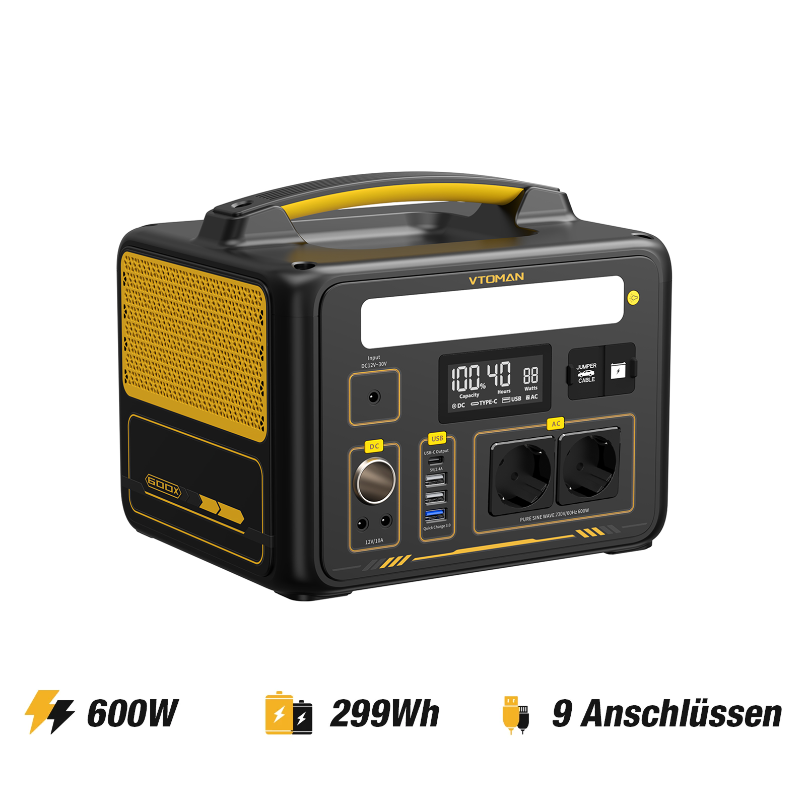 VTOMAN Jump 600X Tragbare Powerstation