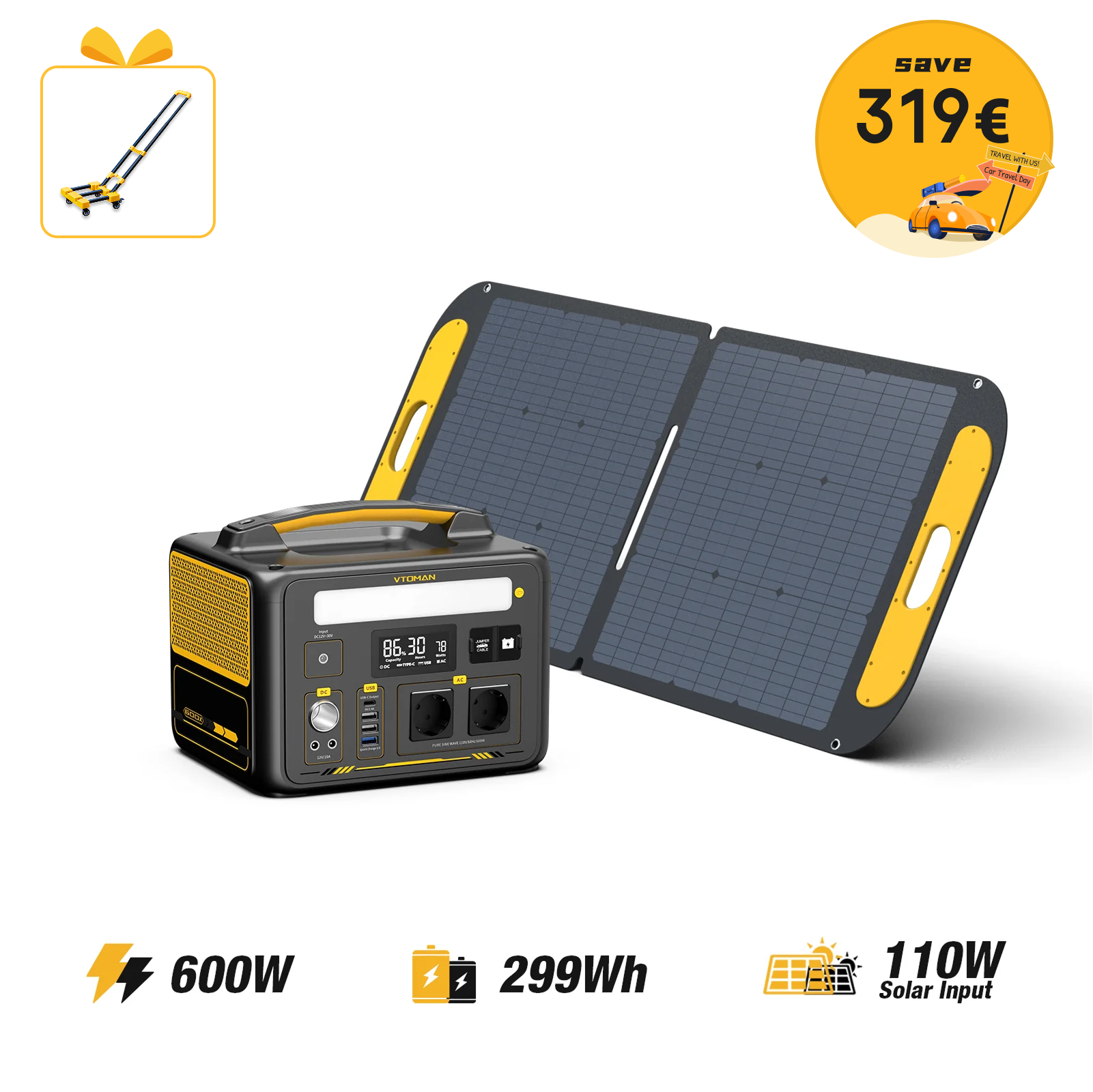Jump 600W/299Wh 110W Solargenerator