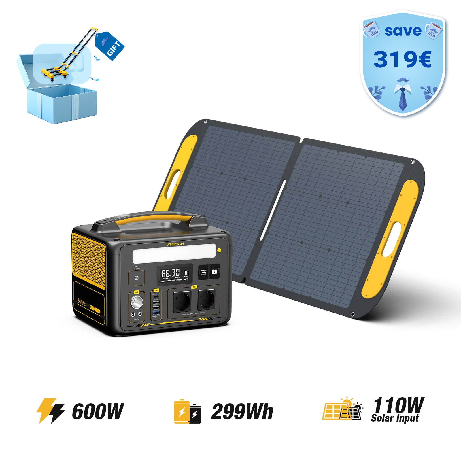 VTOMAN Jump 600X Tragbare Powerstation
