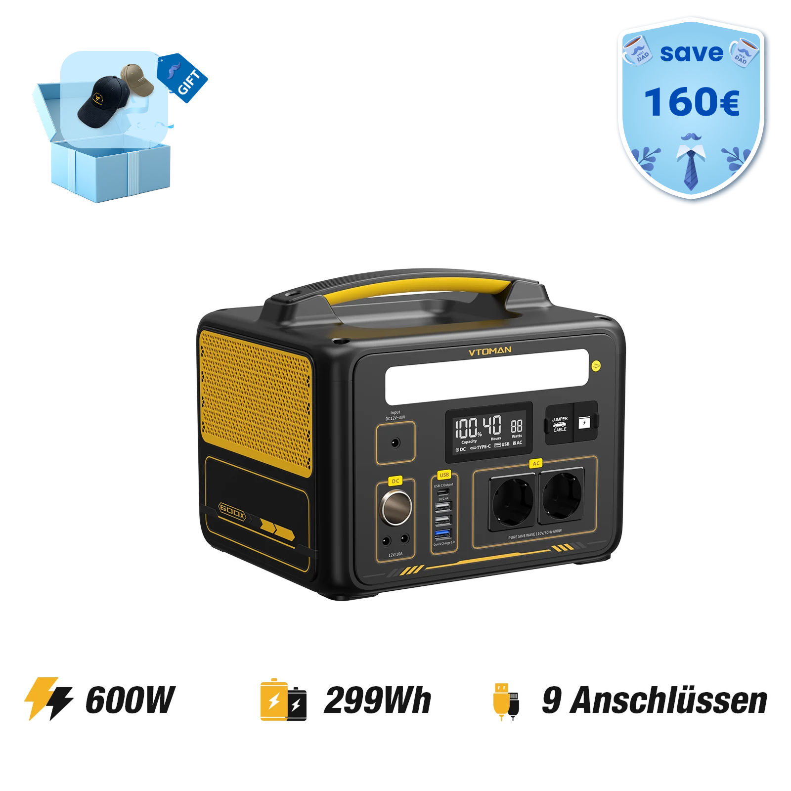 VTOMAN Jump 600X Tragbare Powerstation