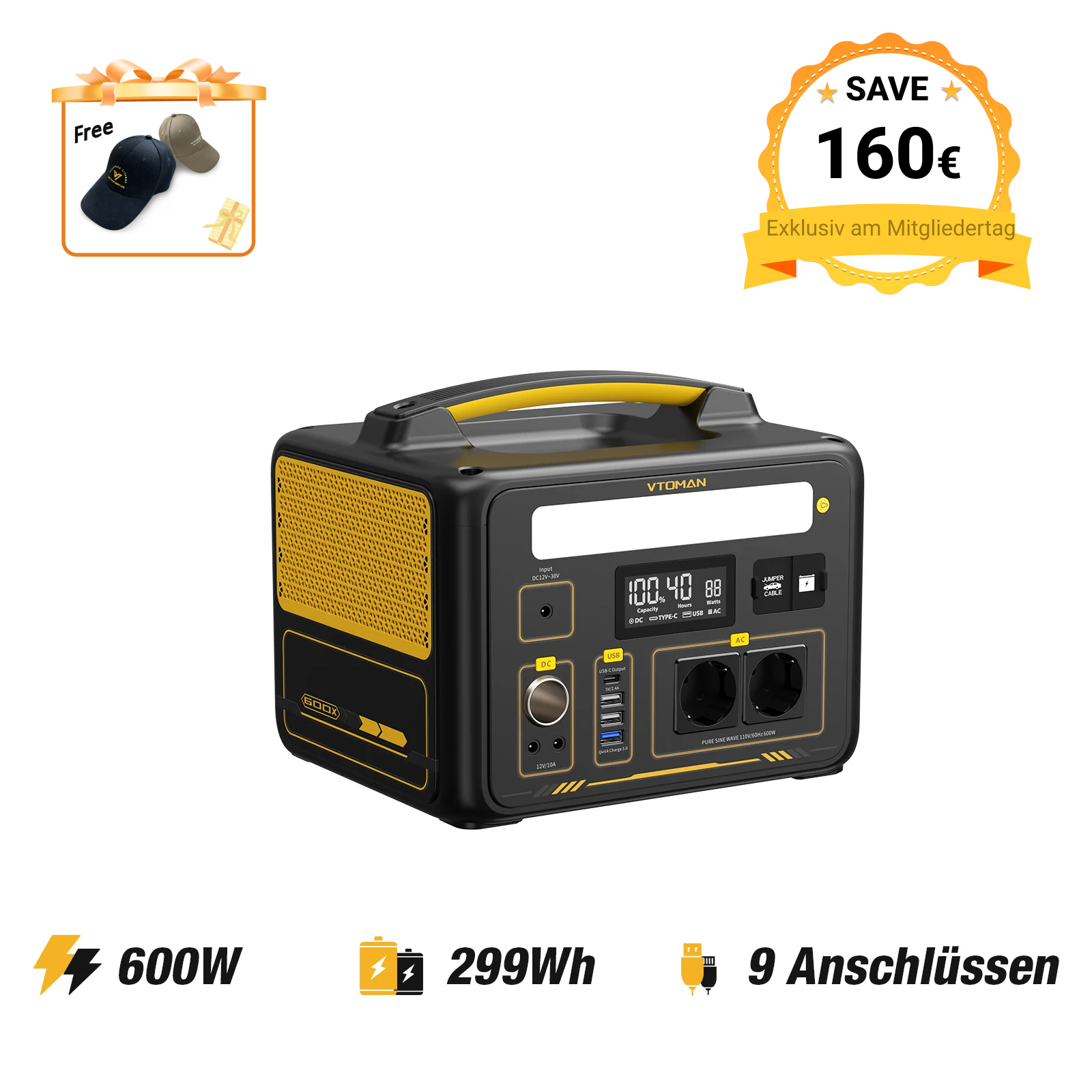 VTOMAN Jump 600X Tragbare Powerstation
