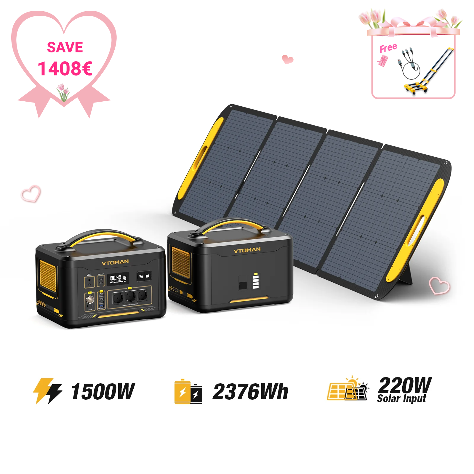 Jump 1500W/2376Wh 220W Solargenerator