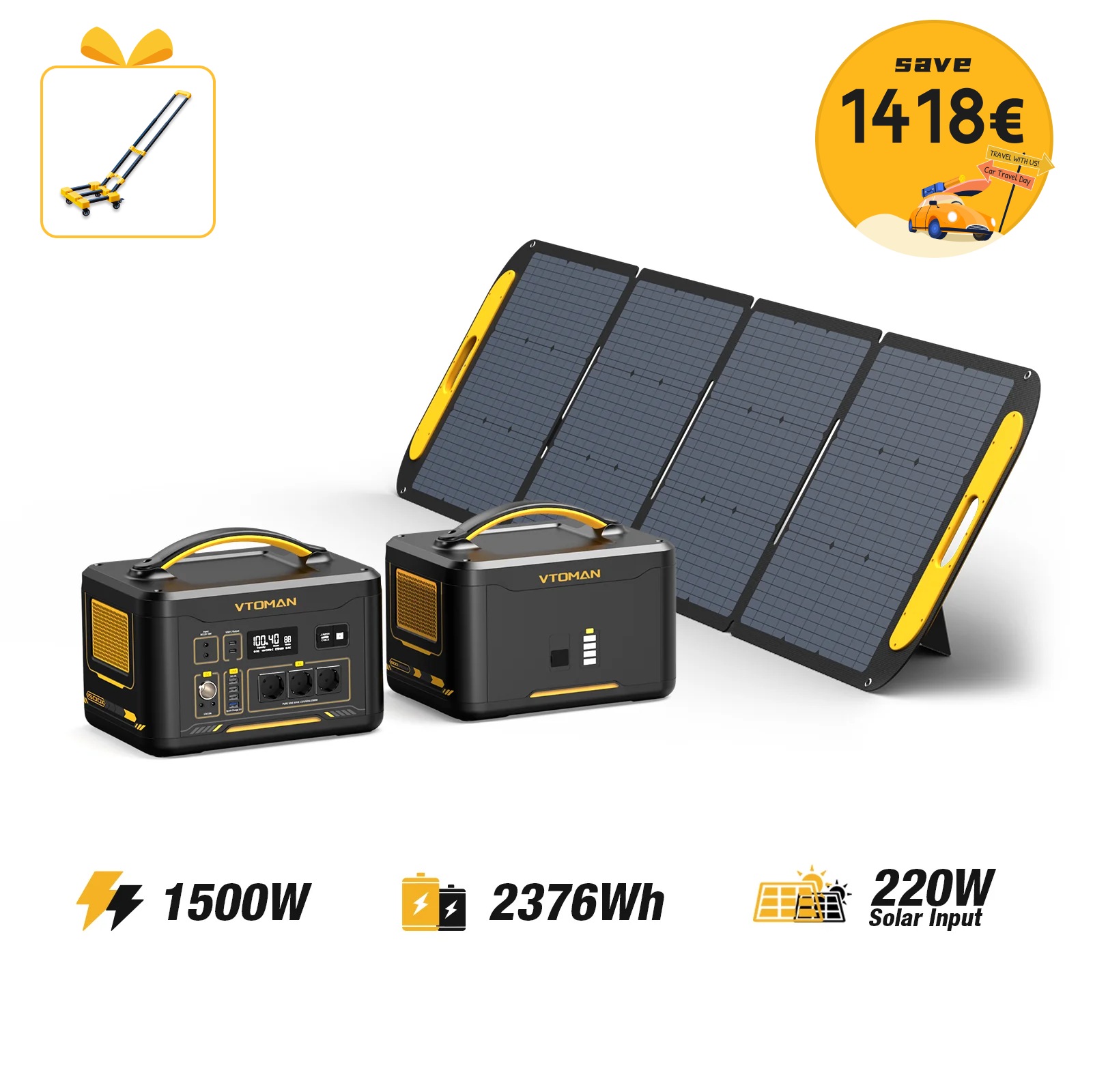 Jump 1500W/2376Wh 220W Solargenerator