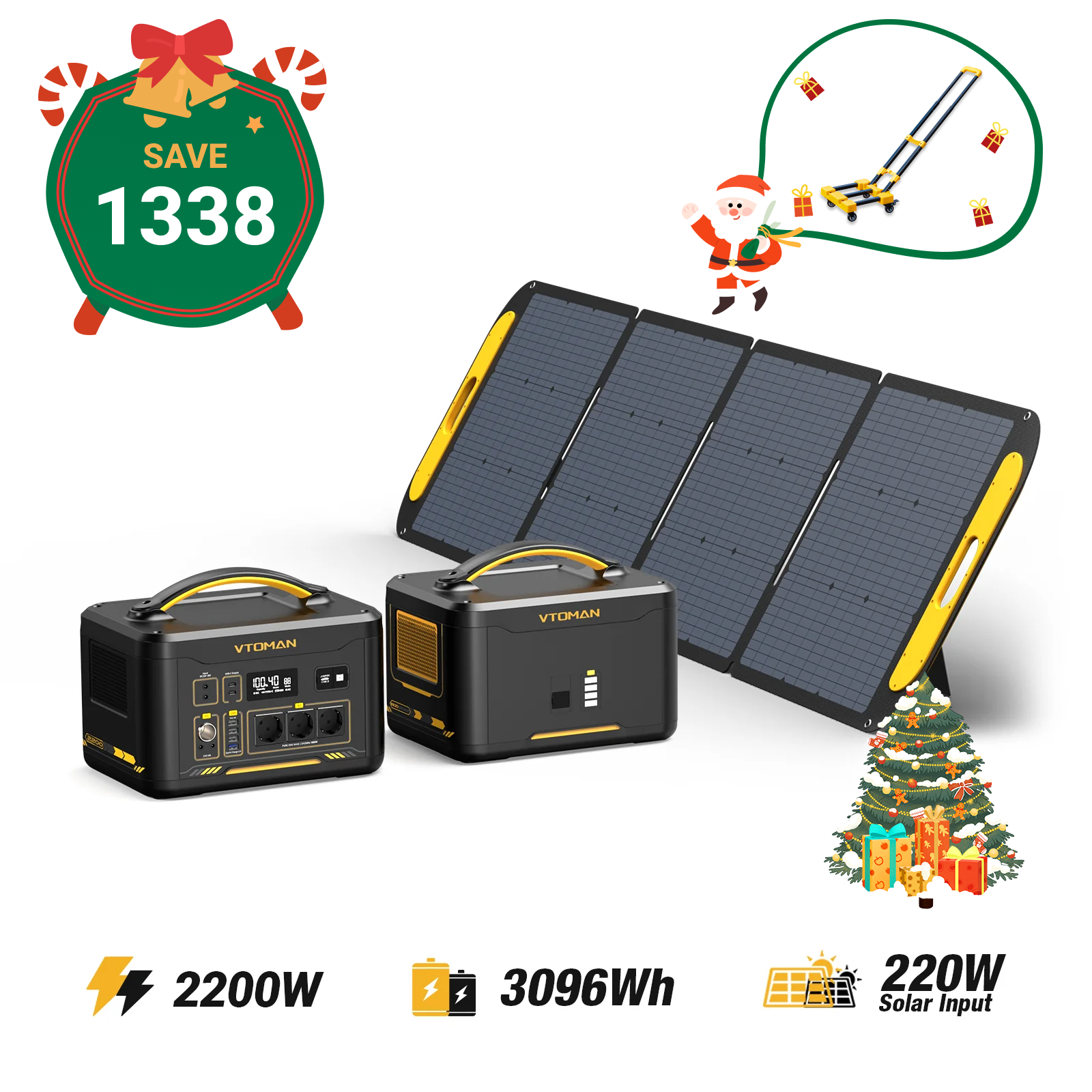 Jump 2200W/3096Wh 220W Solargenerator