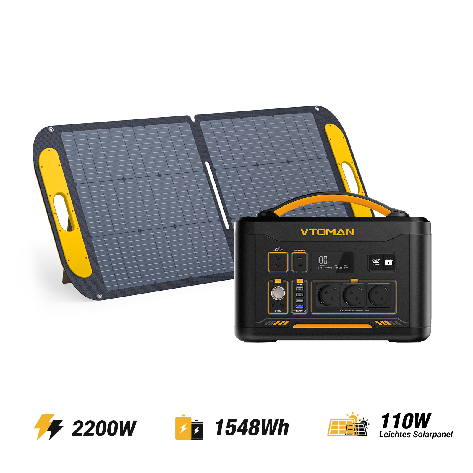 VTOMAN Jump 2200 Tragbare Powerstation 1548Wh