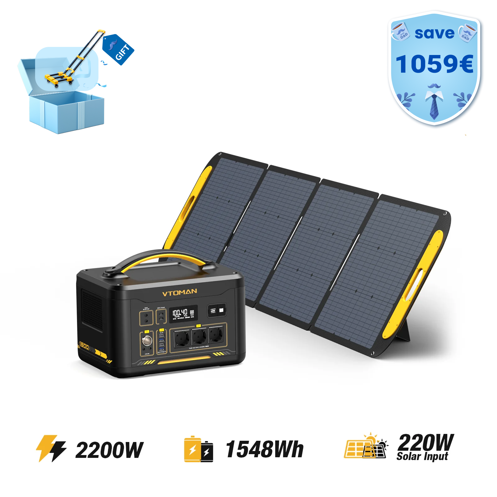 Jump 2200W/1548Wh 220W Solargenerator