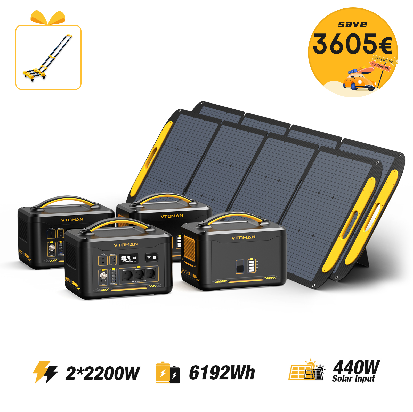 Jump 2200W/6192Wh 440W Solargenerator