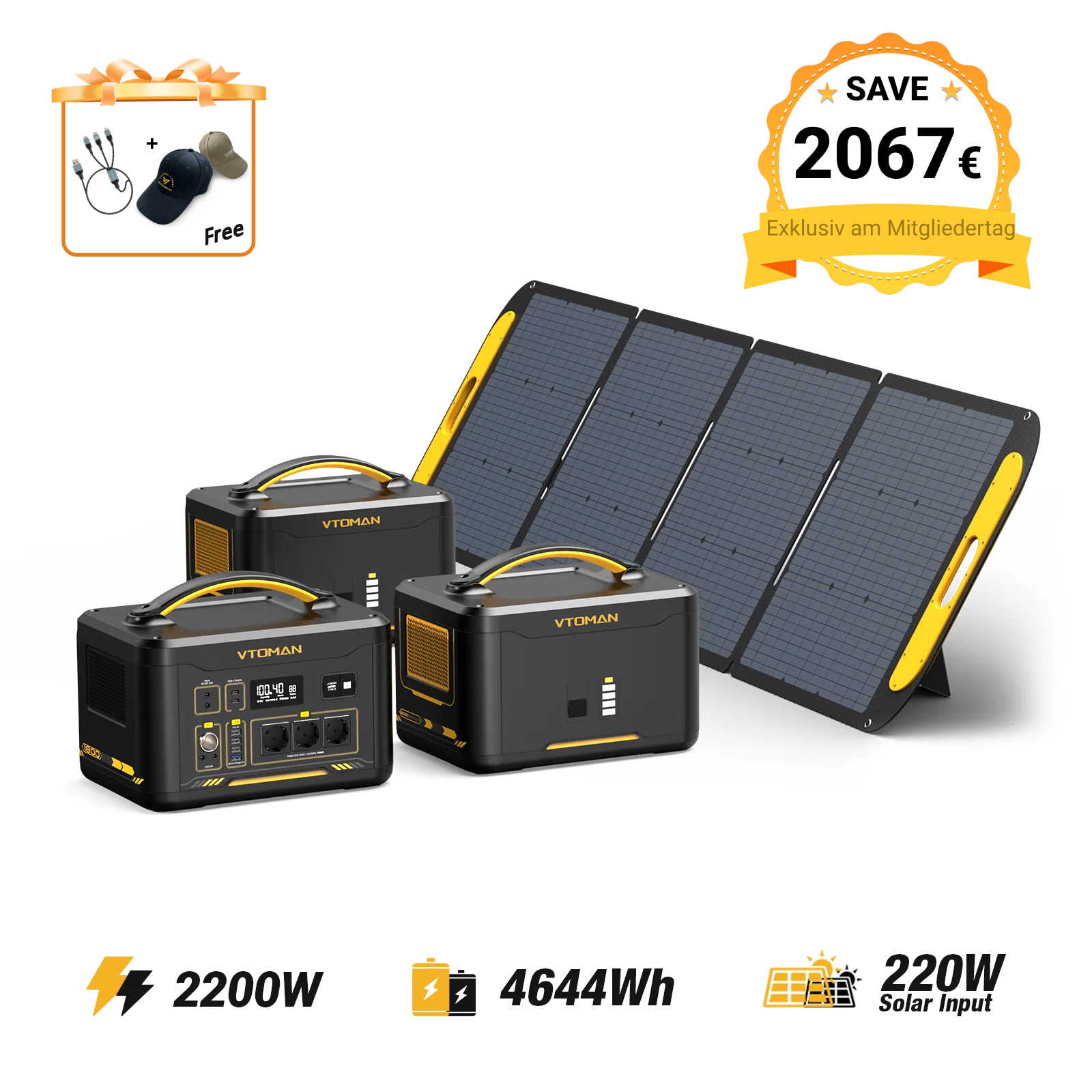 Jump 2200W/4644Wh 220W Solargenerator