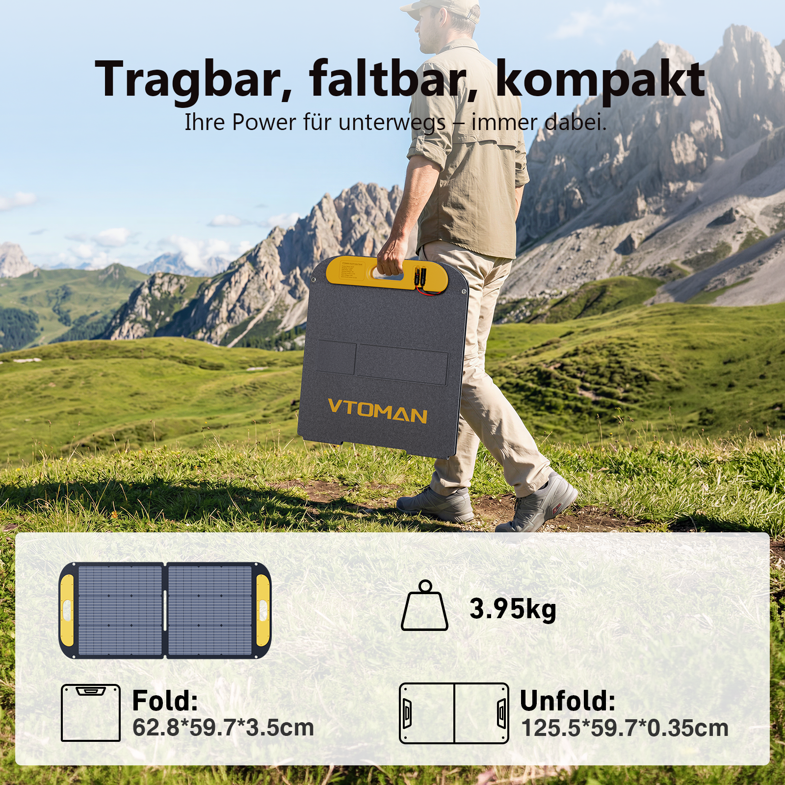 VTOMAN 110 W Leichtes Faltbares Solarpanel