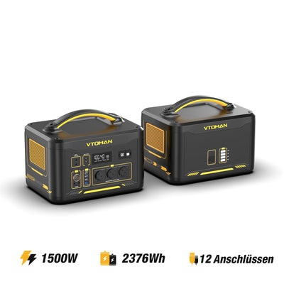 VTOMAN Jump 1500X mit 1548Wh Zusatzbatterie