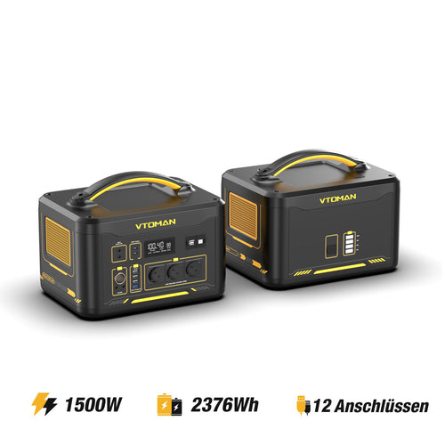 VTOMAN Jump 1500X mit 1548Wh Zusatzbatterie