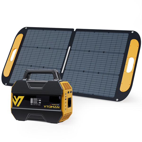 VTOMAN FlashSpeed 300 with 110W solar panel