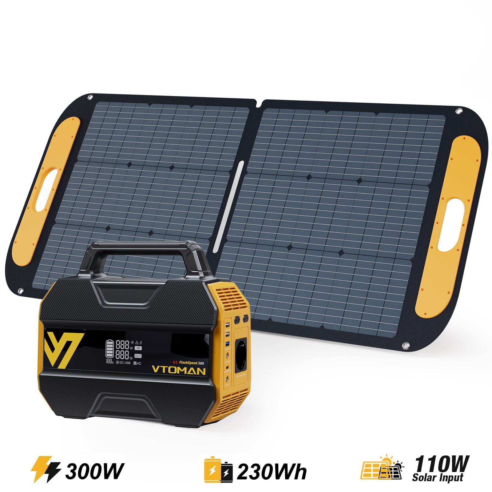 VTOMAN 110W Faltbares tragbares Solarpanel