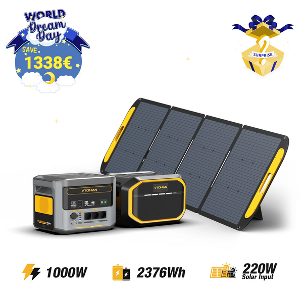 FlashSpeed 1000W/2376Wh 220W Solar Generator