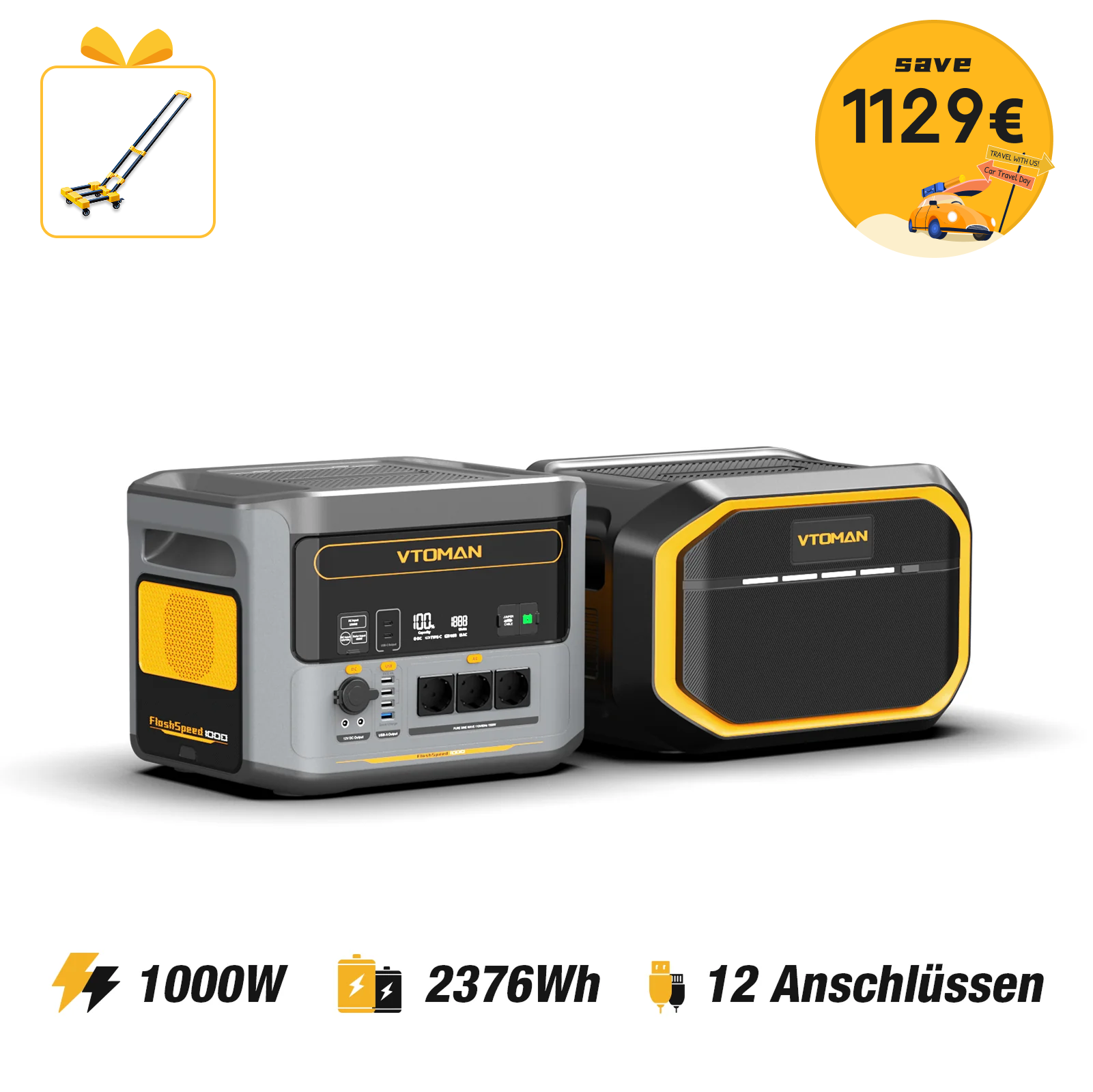 Bundle FlashSpeed 1000 + 1548Wh Extra Battery