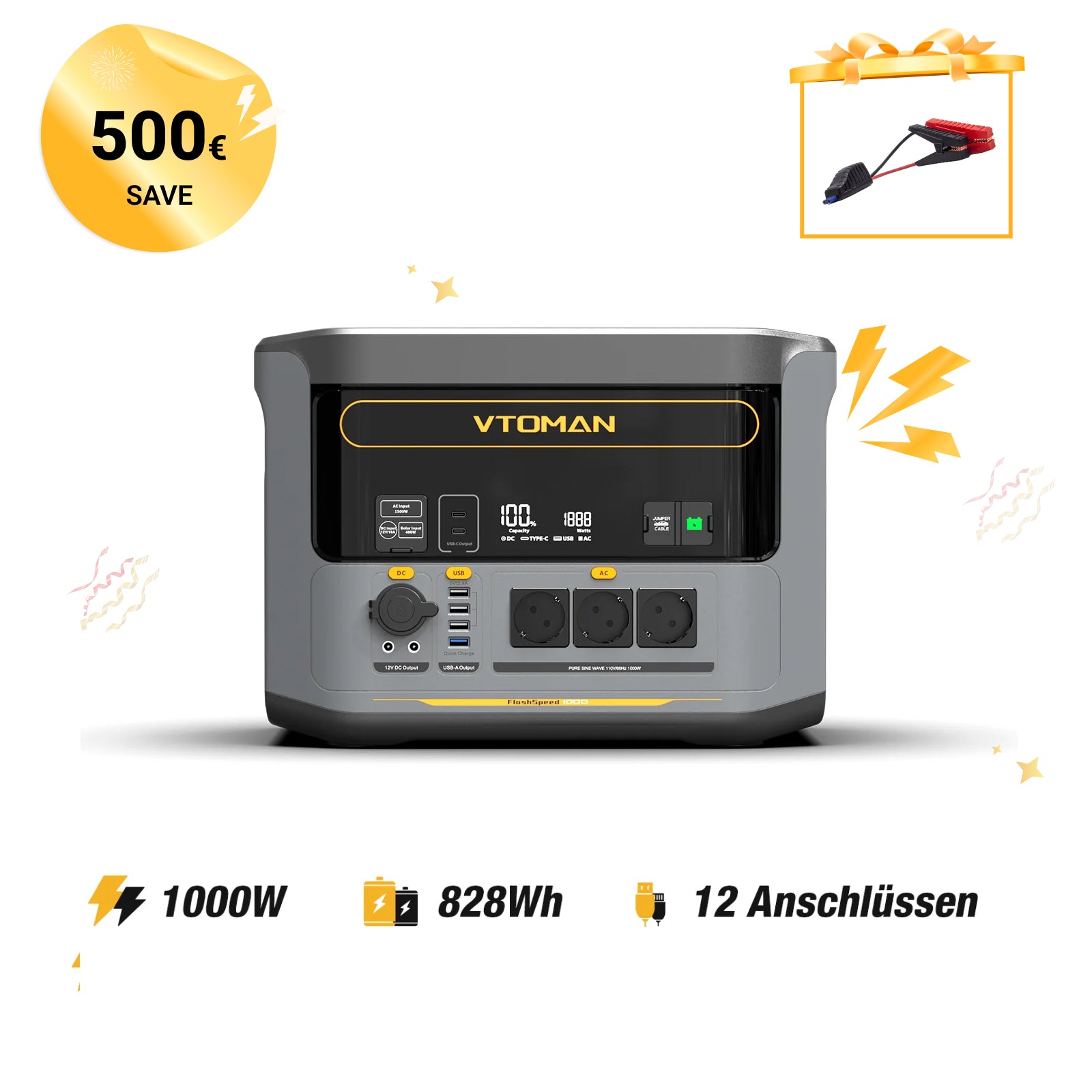 VTOMAN FlashSpeed 1000 Tragbare Powerstation