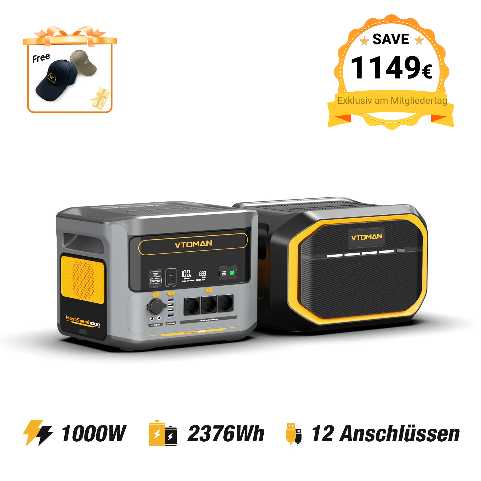 VTOMAN FlashSpeed 1000 Tragbare Powerstation