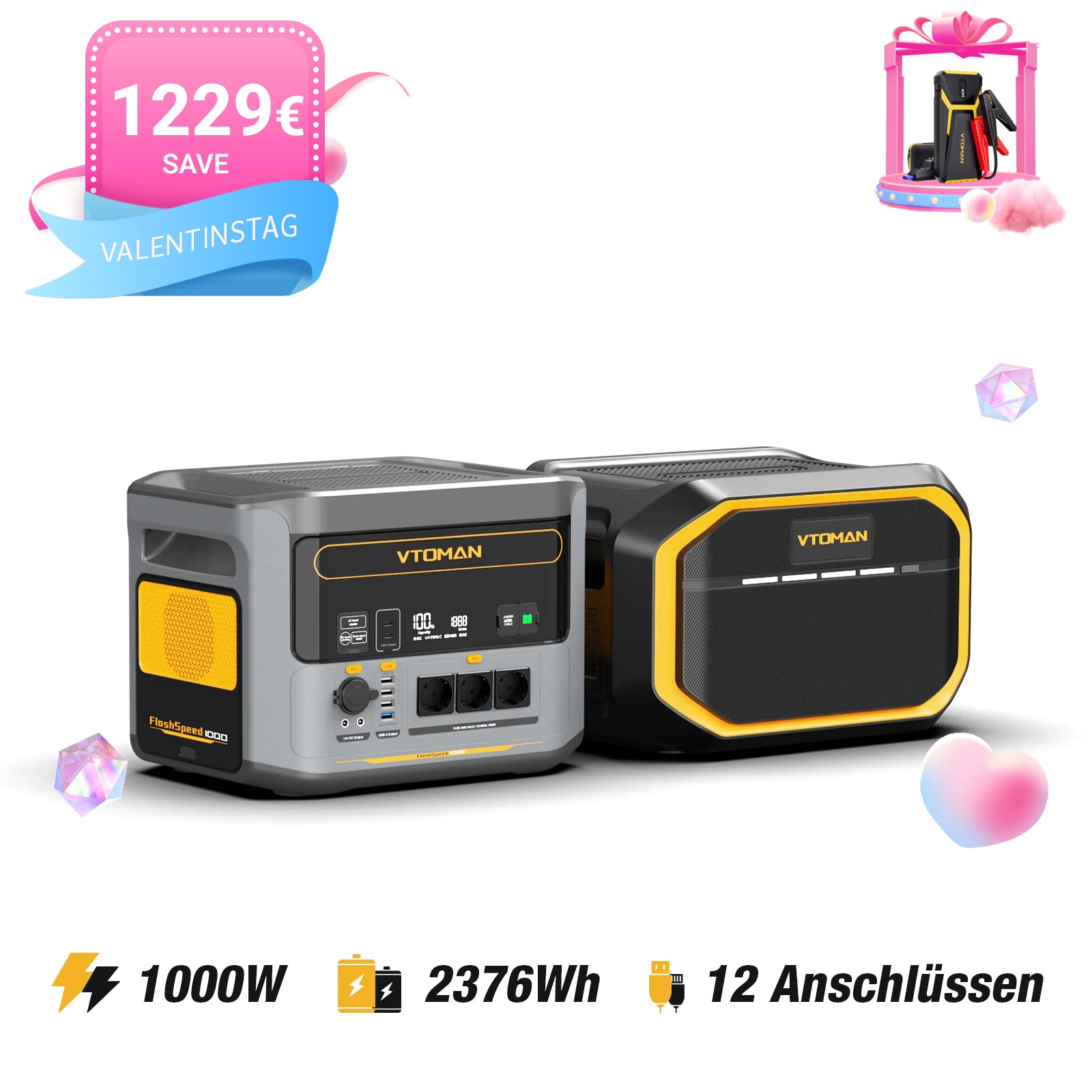 VTOMAN FlashSpeed 1000 Tragbare Powerstation