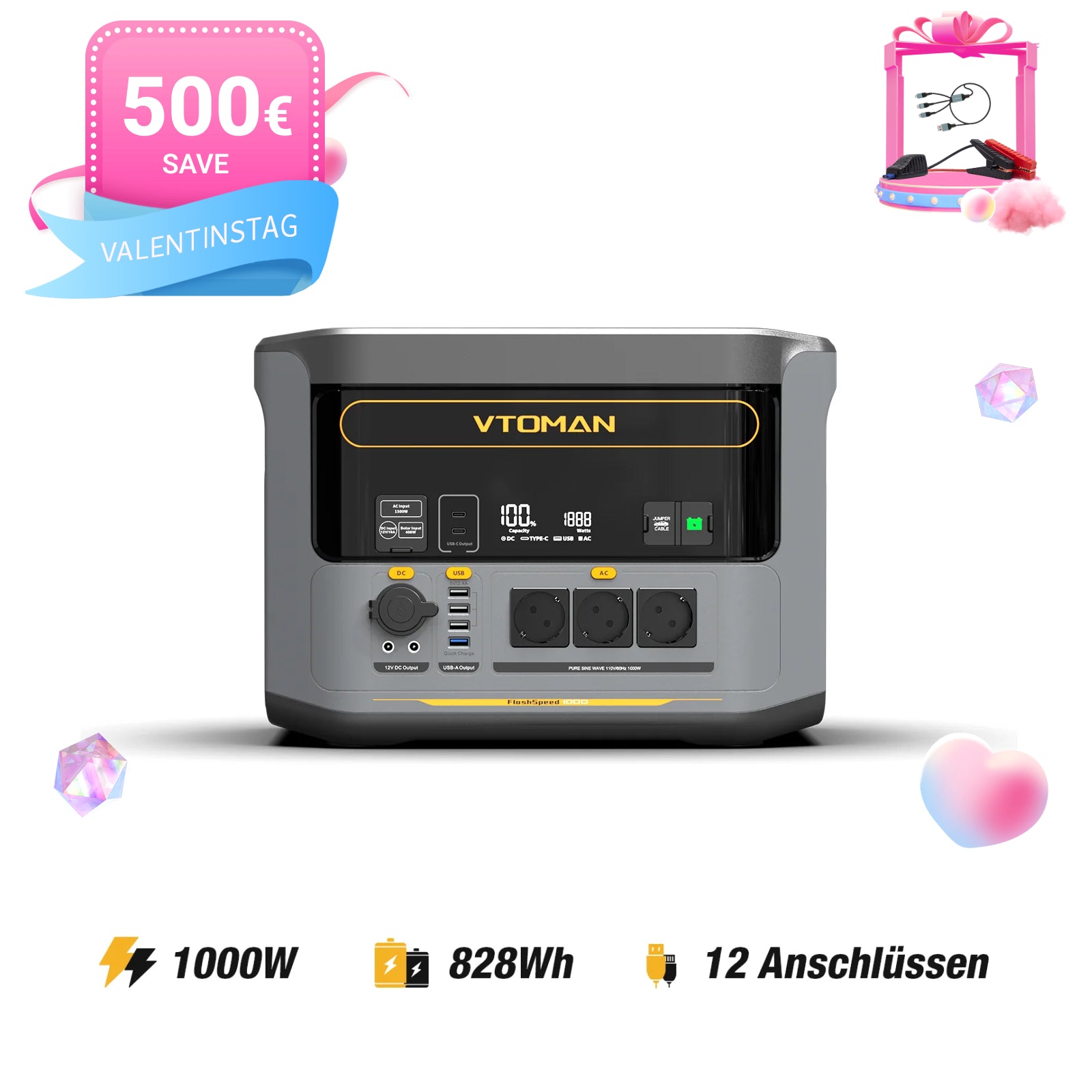 VTOMAN FlashSpeed 1000 Tragbare Powerstation