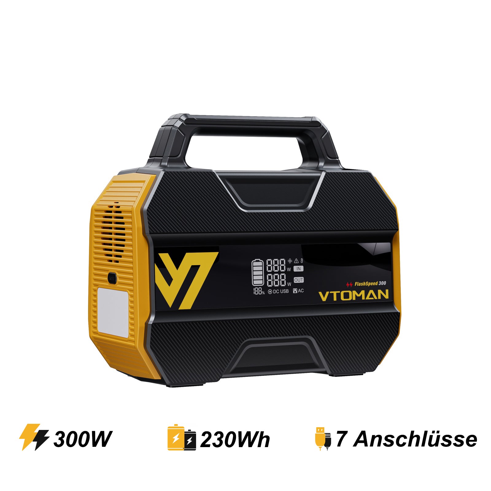 VTOMAN FlashSpeed 300 Tragbares Kraftwerk 300W 230Wh